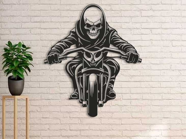 3D Ξύλινο Κάδρο "Ghost Rider Silhouette"
