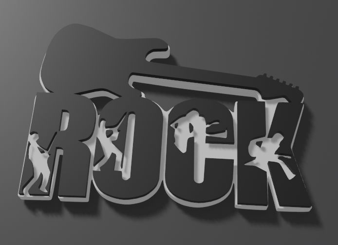 3D Ξύλινο Κάδρο "ROCK Anthem"