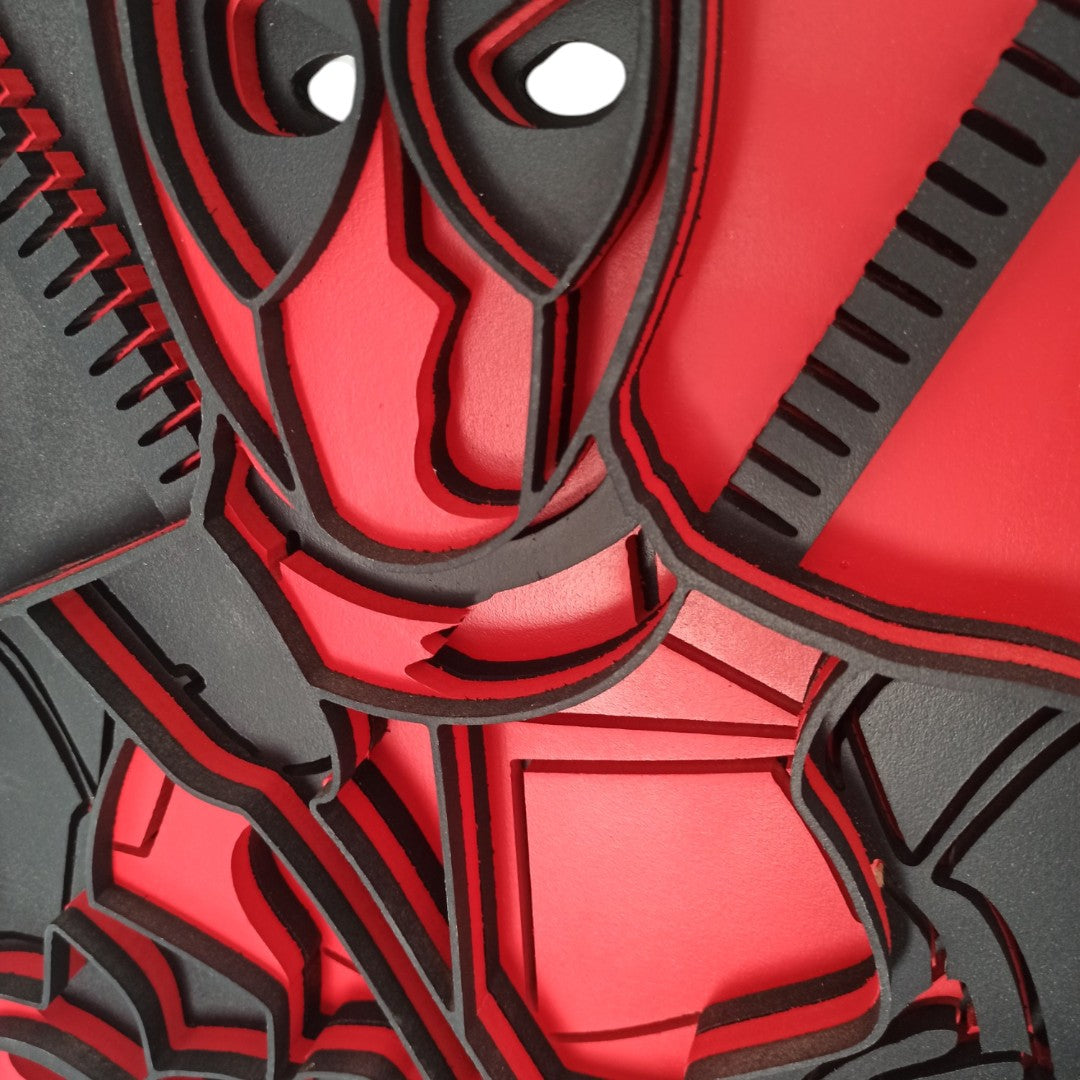 Ξύλινο 3D Κάδρο Deadpool –Φτιάξε τον Ηρωα σου
