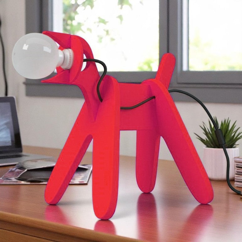 Ξύλινο Επιτραπέζιο Φωτιστικό "Doggo" – Μοντέρνο Design Σκύλου