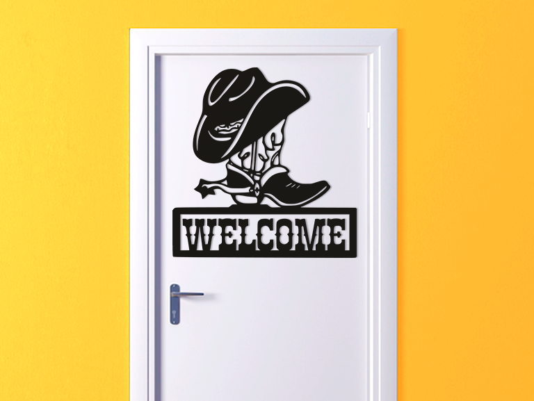 3D Ξύλινο Κάδρο "Western Welcome"