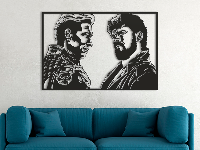 The Boys 3D Portraits - CNC & Laser Cut Design (STL, DXF, SVG Files) | Ψηφιακό Σχέδιο