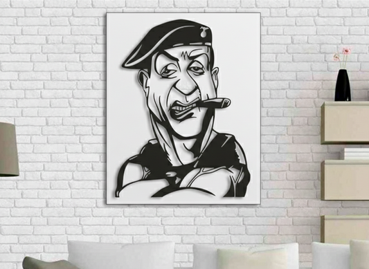 3D Ξύλινο Κάδρο "The Action Legend Caricature"