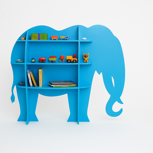 Ξύλινη Παιδική Ραφιέρα Ελέφαντας