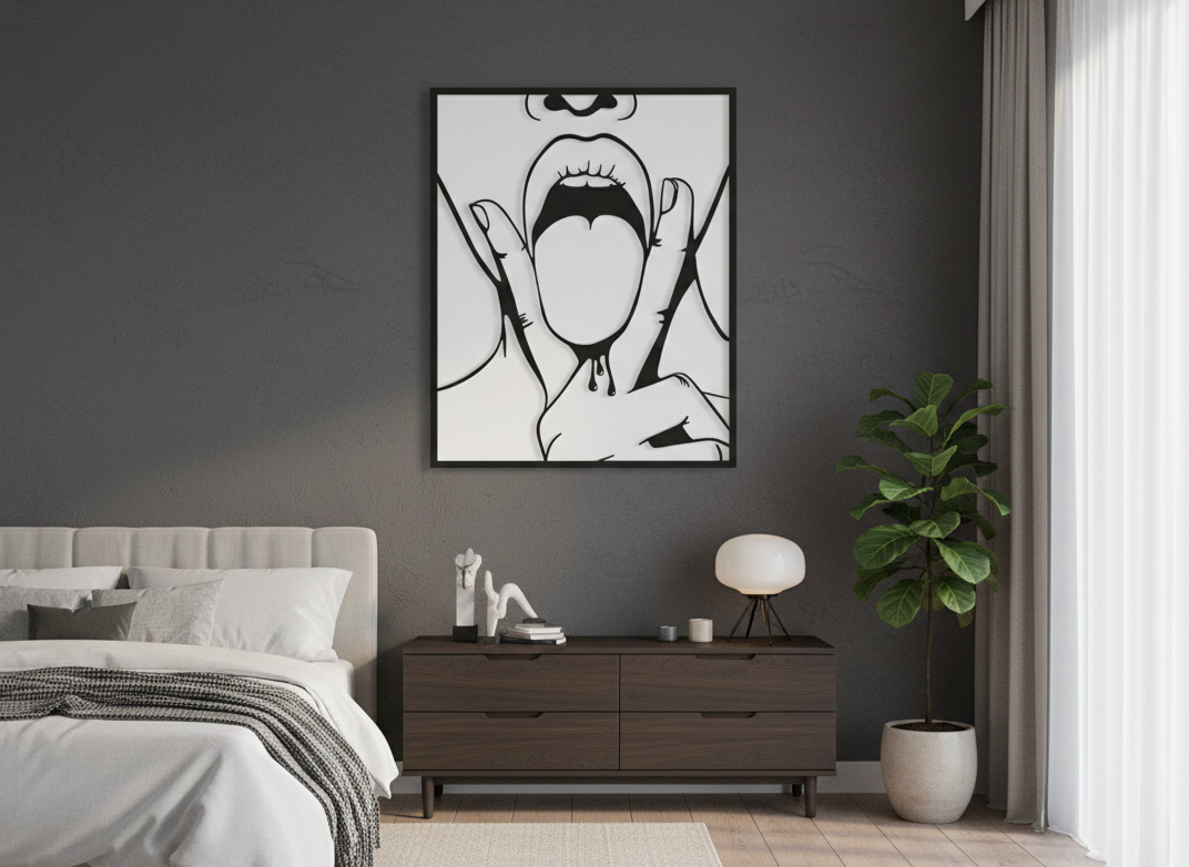 3D Ξύλινο Κάδρο "Pop Art Woman"