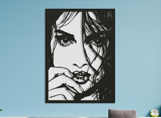 3D Ξύλινο Κάδρο "Soulful Gaze"