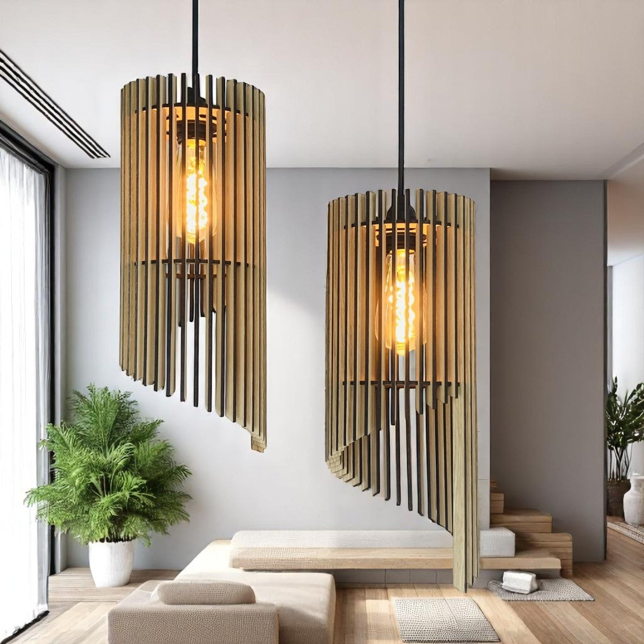 Ξύλινο Φωτιστικό Οροφής – Μοντέρνο & Φυσικό Στυλ