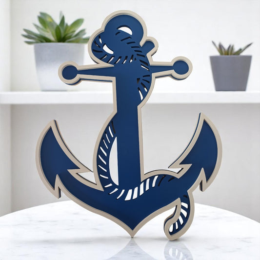 Ξύλινη Άγκυρα – Χειροποίητο Διακοσμητικό Τοίχου