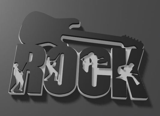 3D Ξύλινο Κάδρο "ROCK Anthem"