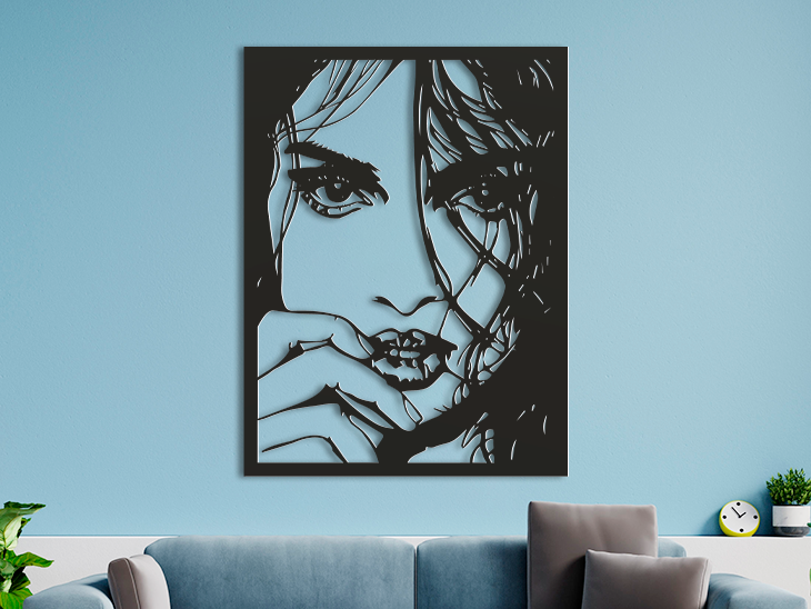 3D Ξύλινο Κάδρο "Soulful Gaze"
