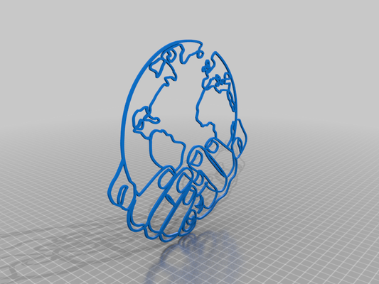Hands Holding Earth - CNC & Laser Cut Design (STL, DXF, SVG Files) | Ψηφιακό Σχέδιο