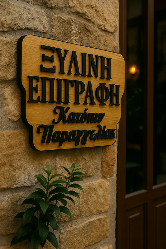 Custom Ξύλινη Επιγραφή Τοίχου – Σε οποιοδήποτε σχήμα