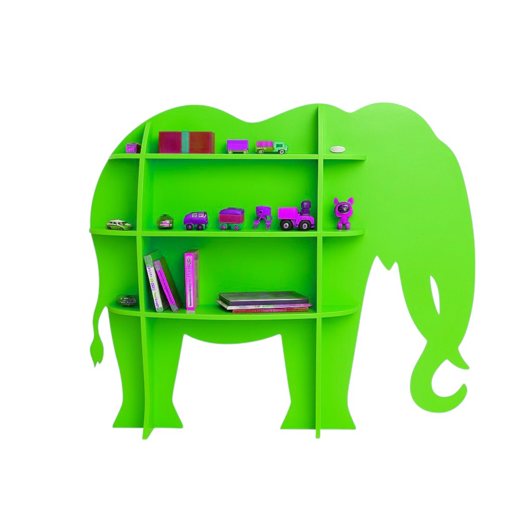 Ξύλινη Παιδική Ραφιέρα Ελέφαντας