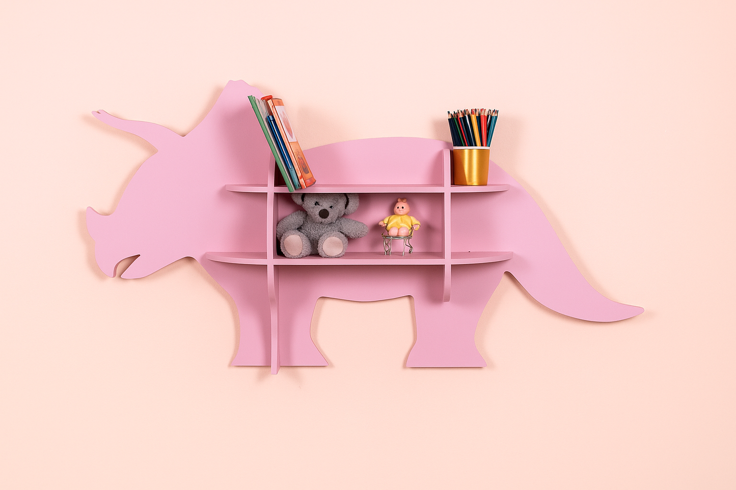 Ξύλινη Παιδική Ραφιέρα Ιπποπόταμος