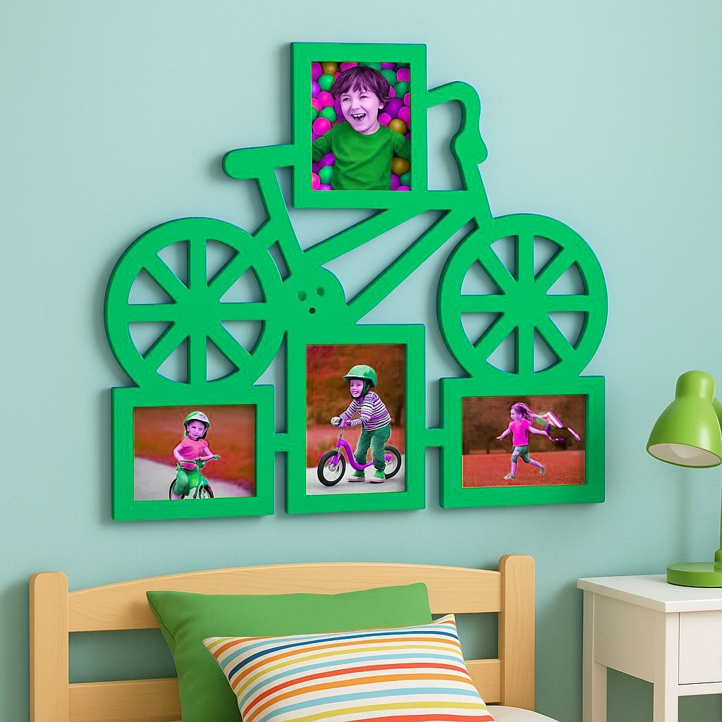 Ξύλινη Κορνίζα Τοίχου "Bicycle" – 50 x 50 εκ. | Διαθέσιμη σε Πολλά Χρώματα