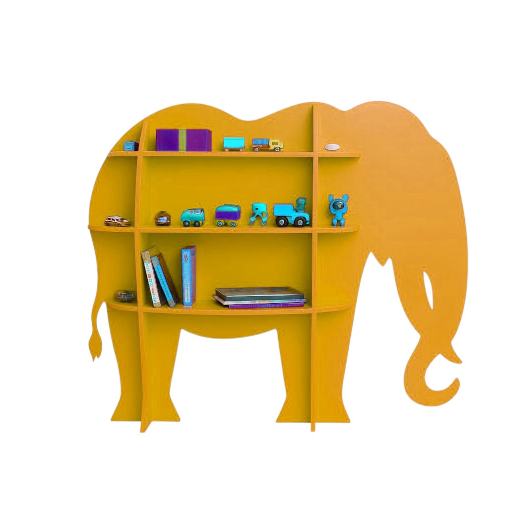 Ξύλινη Παιδική Ραφιέρα Ελέφαντας