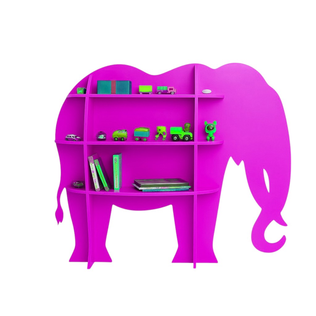 Ξύλινη Παιδική Ραφιέρα Ελέφαντας