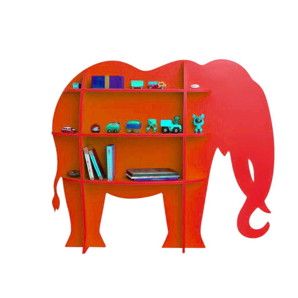 Ξύλινη Παιδική Ραφιέρα Ελέφαντας