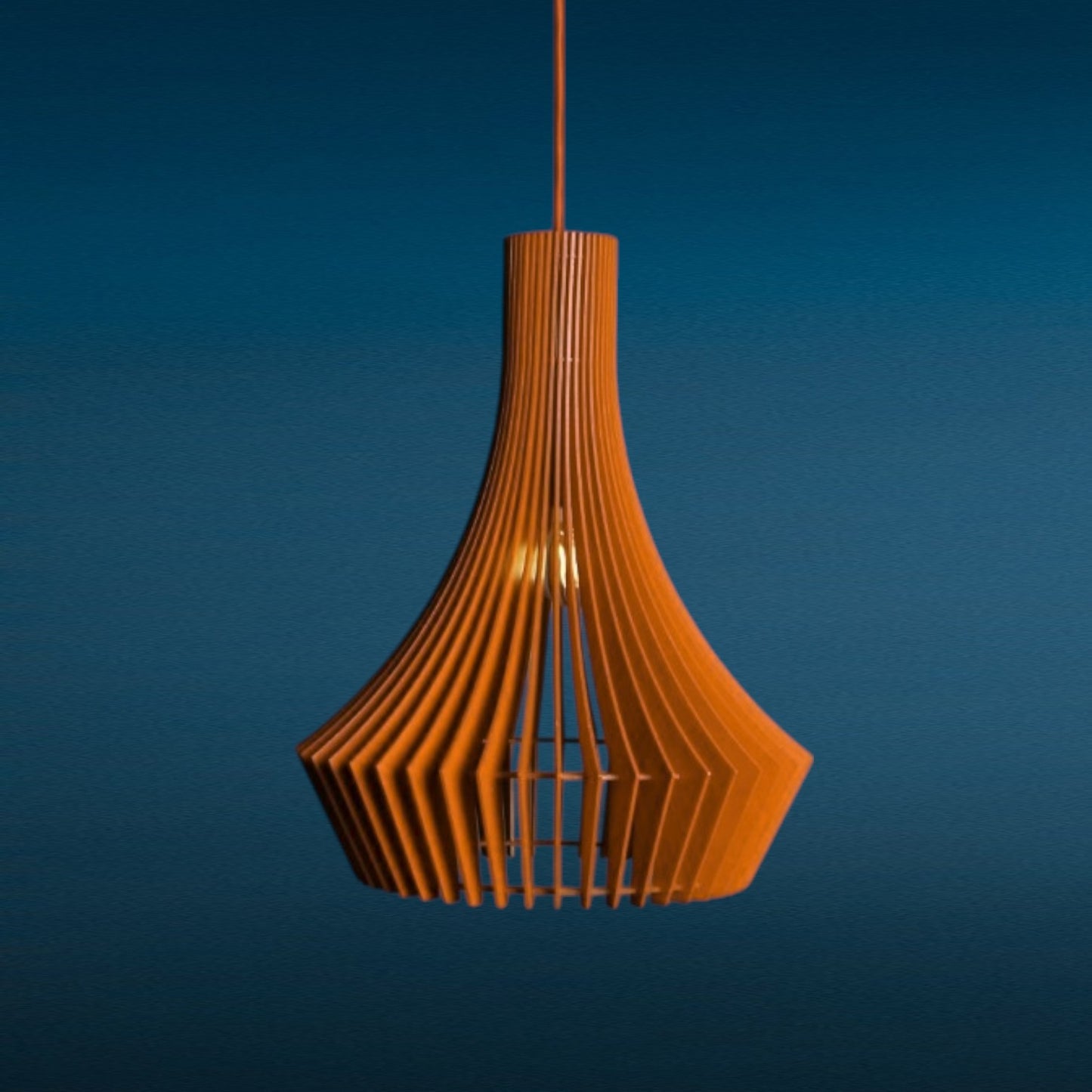 Ξύλινο Κρεμαστό Φωτιστικό – Μοντέρνος Σχεδιασμός σε Πολλά Χρώματα