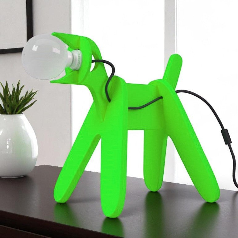 Ξύλινο Επιτραπέζιο Φωτιστικό "Doggo" – Μοντέρνο Design Σκύλου