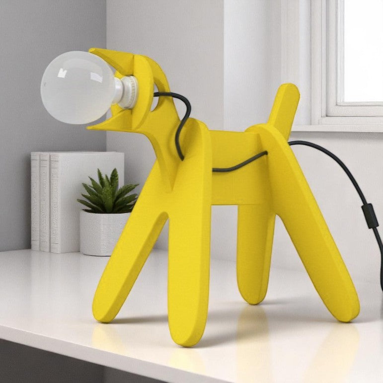 Ξύλινο Επιτραπέζιο Φωτιστικό "Doggo" – Μοντέρνο Design Σκύλου