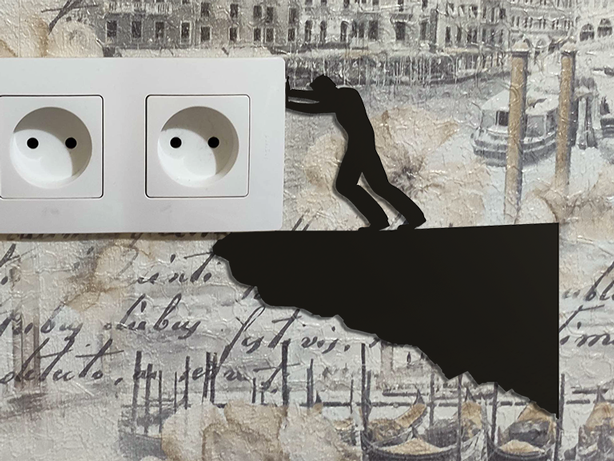 Creative 3D Wall Art "The Pusher"