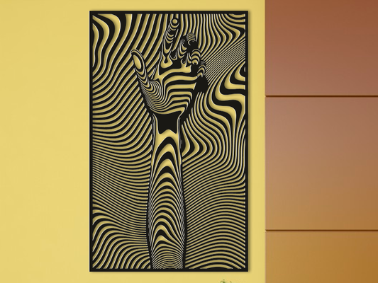 3D Ξύλινο Κάδρο "Liquid Motion Hand" – Optical Illusion