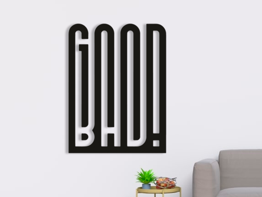 3D Ξύλινο Κάδρο "The Balance" (Good/Bad)