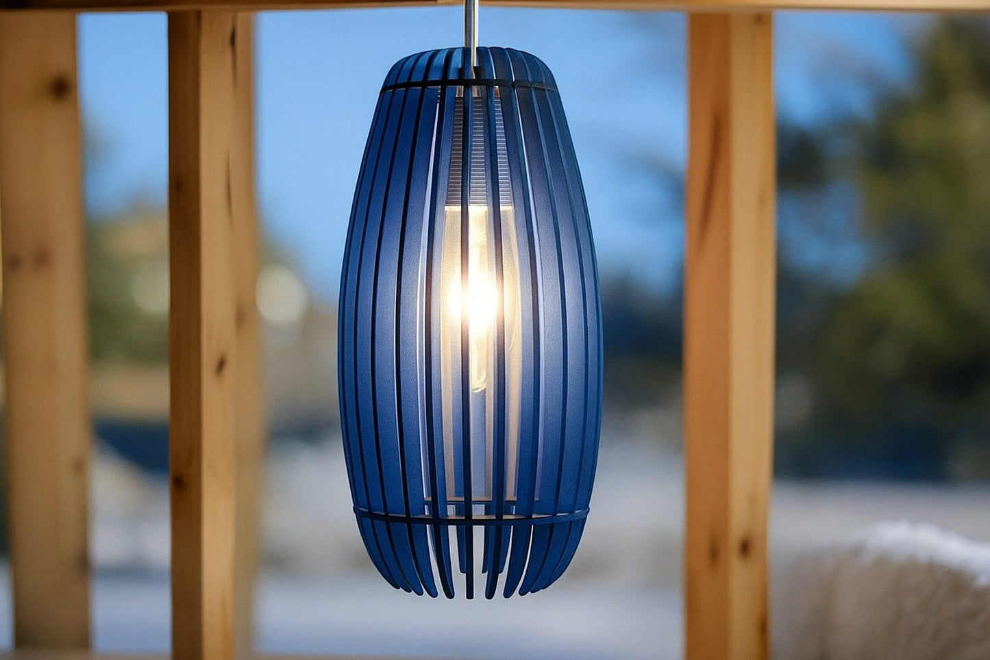 Κρεμαστό Ξύλινο Φωτιστικό “Cocoon” – 60εκ. | Μοντέρνο Design σε Πολλά Χρώματα